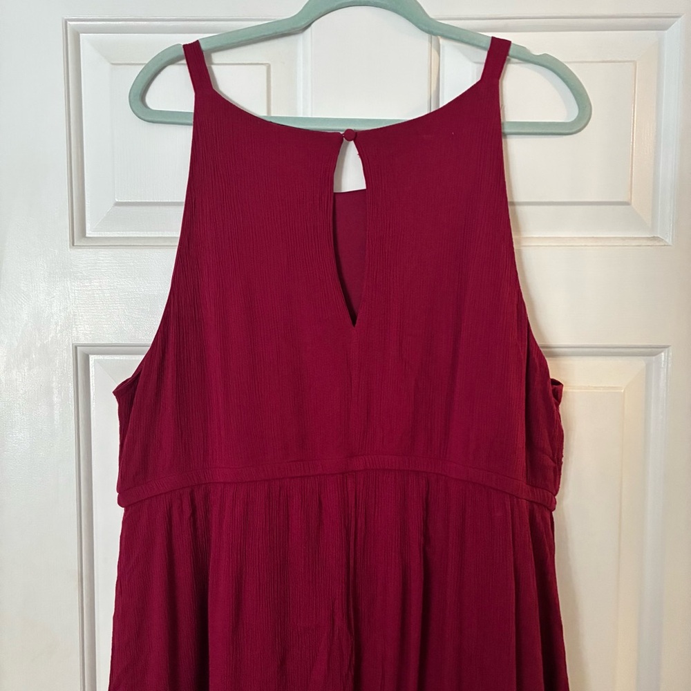 Torrid Burgundy Lace Maxi Dress Size 3 (3X) Wine Red Formal Evening Boho - Picture 8 of 15
